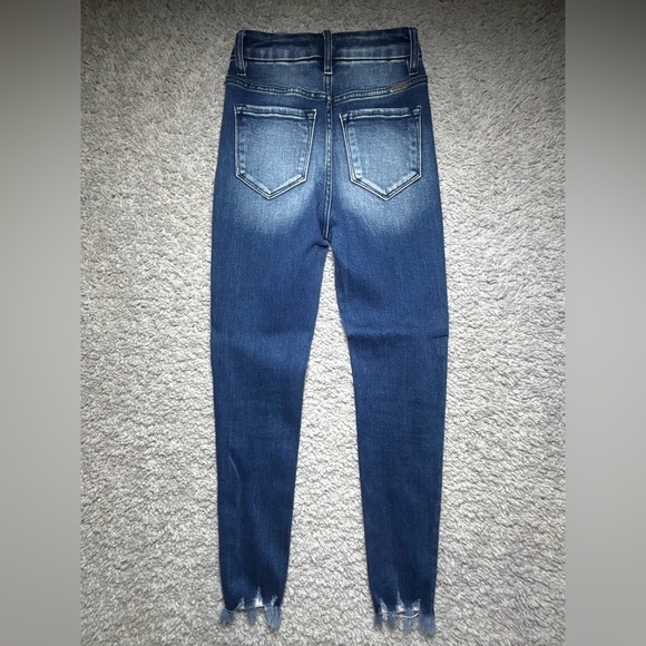 Kancan Jeans Womens 24 Ultra High Rise Skinny Regular Wash Exposed Button Fly - Picture 4 of 4